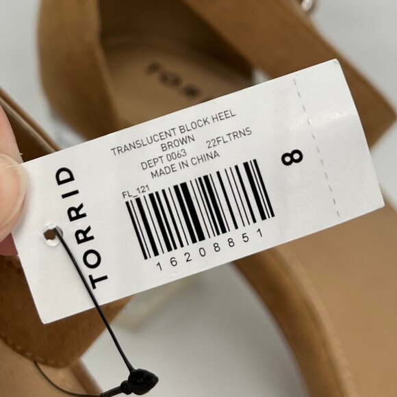 New Torrid Brown Translucent Block Heel - Size 8WW - Picture 5 of 14